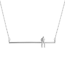 Load image into Gallery viewer, Equilibrium Long Necklace, handmade in sterling silver