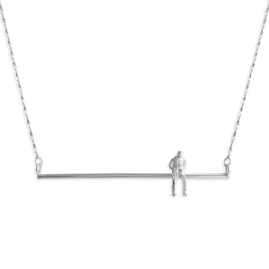 Equilibrium Long Necklace, handmade in sterling silver 