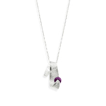 Load image into Gallery viewer, Handmade Maia Amethyst Necklace with a radiant purple gemstone wrapped in sterling silver on a delicate chain.