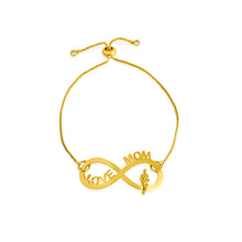 Load image into Gallery viewer, Infinity Love Bracelet, 18k gold plated Chain