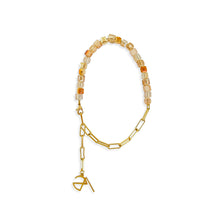 Load image into Gallery viewer, Caramel Crystal Gold Bracelet