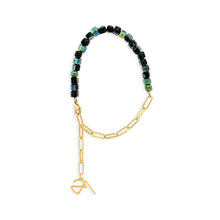 Load image into Gallery viewer, Black Crystal Gold Bracelet