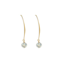 Load image into Gallery viewer, Allure Clear Crystal Wire Earrings, 18k gold plated