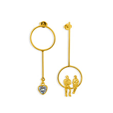 Load image into Gallery viewer, Allure Circle Long Drop Earrings