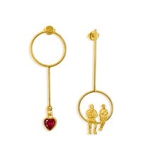 Load image into Gallery viewer, Allure Circle Long Drop Earrings