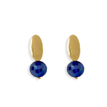 Load image into Gallery viewer, Dark Blue Crystal Stud Earrings
