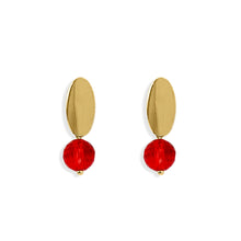 Load image into Gallery viewer, Red Crystal Stud Earrings