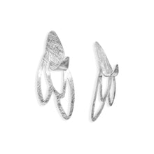 Load image into Gallery viewer, Handcrafted Vera Stud Earrings in sterling silver, featuring a delicate design of seeds beginning to bloom, symbolizing new beginnings and growth, with a modern, elegant aesthetic.