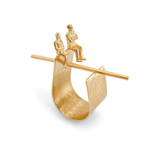 Load image into Gallery viewer, Equilibrium Ring with Couple in Gold Plated