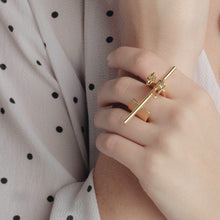 Load image into Gallery viewer, Equilibrium Ring with Couple in Gold Plated