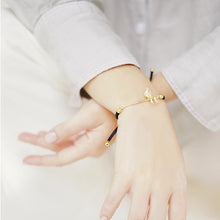 Load image into Gallery viewer, Equilibrium Cord Bracelet. Handmade jewelry. 18k gold plated over sterling silver.