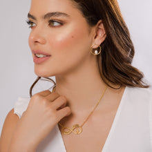 Load image into Gallery viewer, Infinity Love Necklace. Handmade jewelry in 18k gold plated.