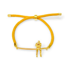 Load image into Gallery viewer, Equilibrium Cord Bracelet. Handmade jewelry. 18k gold plated over sterling silver.
