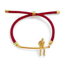 Load image into Gallery viewer, Equilibrium Cord Bracelet. Handmade jewelry. 18k gold plated over sterling silver.