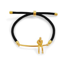 Load image into Gallery viewer, Equilibrium Cord Bracelet. Handmade jewelry. 18k gold plated over sterling silver.