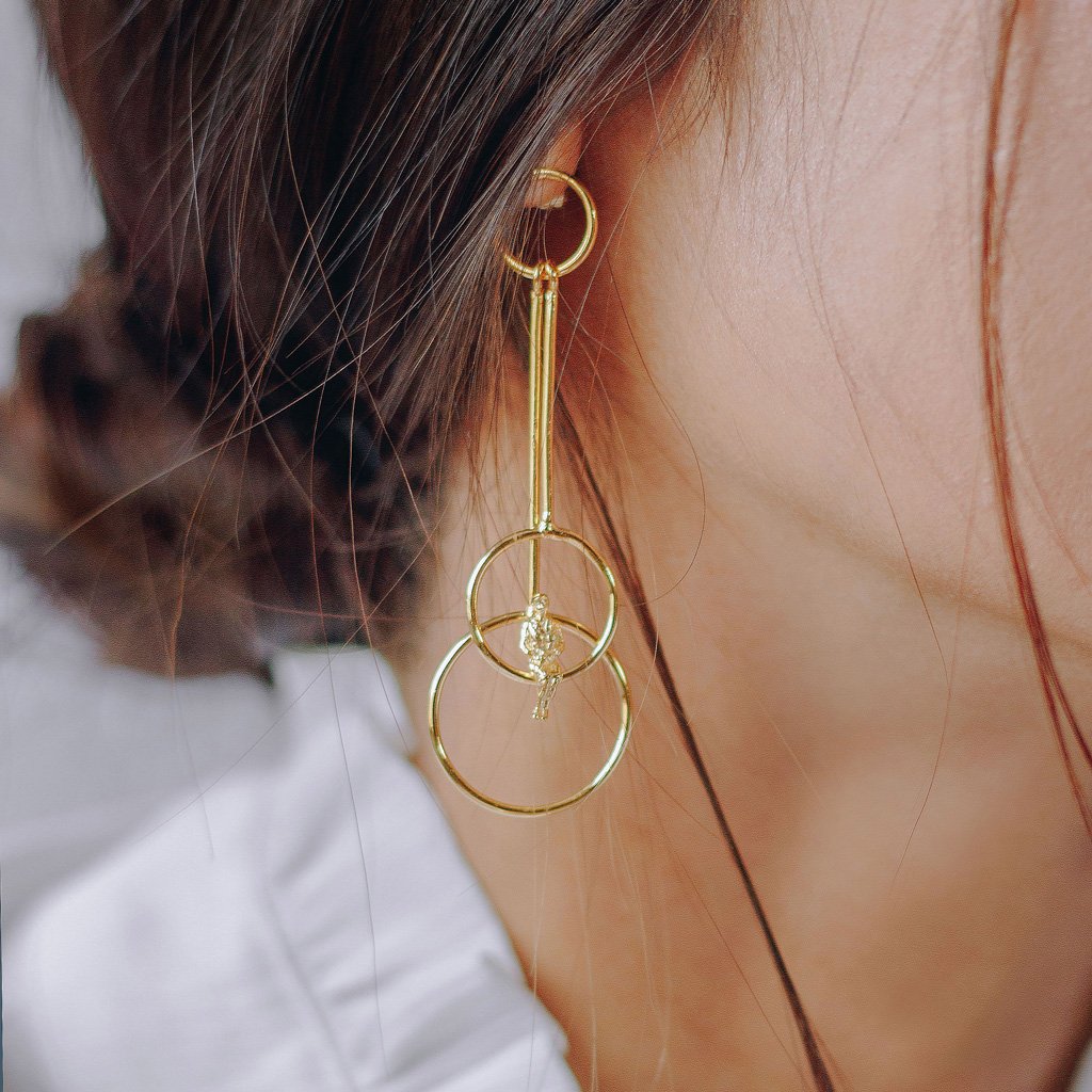 High Low Drop Earrings