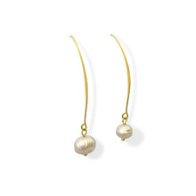 Load image into Gallery viewer, Pearl Wire Earrings