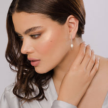 Load image into Gallery viewer, Anya Pearl Drop Earrings in Sterling Silver