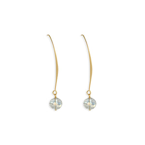 Allure Clear Crystal Wire Earrings, 18k gold plated