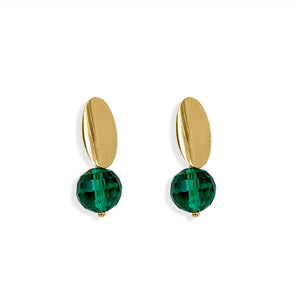 Emerald Crystal Stud Earrings