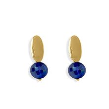 Load image into Gallery viewer, Dark Blue Crystal Stud Earrings
