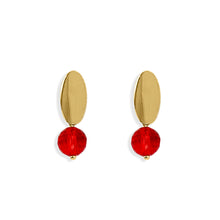 Load image into Gallery viewer, Red Crystal Stud Earrings
