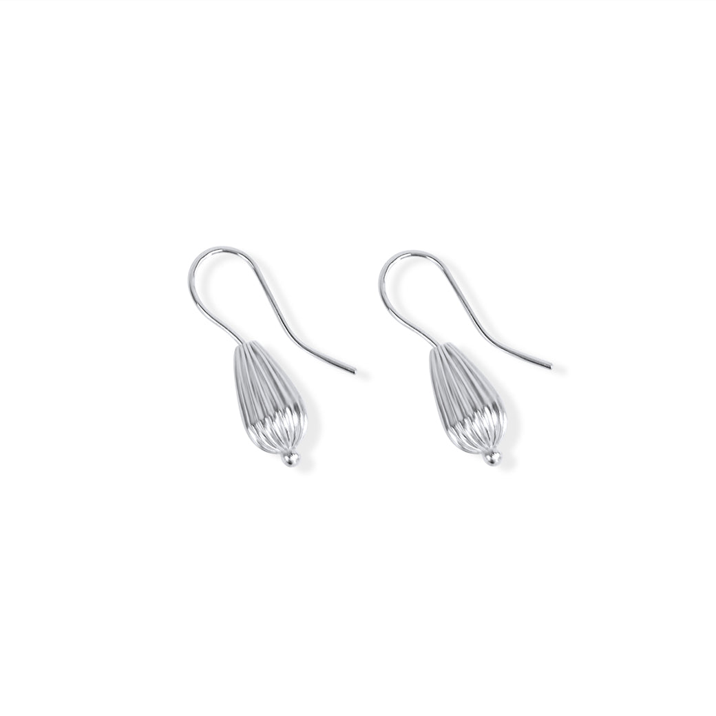 Seed Wire Earrings: Handcrafted earrings with a seed-inspired design, made from sterling silver.