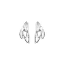 Load image into Gallery viewer, Handcrafted Mini Vera Stud Earrings in sterling silver, featuring a delicate design of seeds beginning to bloom, symbolizing new beginnings and growth, with a modern, elegant aesthetic.
