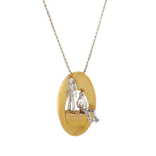 Load image into Gallery viewer, Oval Pendant Necklace with Couple
