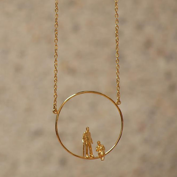 Circle of Life Long Necklace with Grandparents