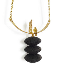 Load image into Gallery viewer, Volcanic Long Pendant Necklace, 18k Gold plated
