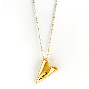 AMISTAD Pendant Necklace, handmade in 18k gold plated