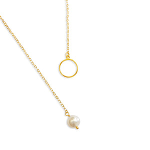 Nai Pearl Lariat Necklace