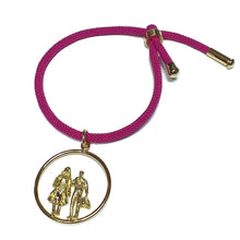 Cargar imagen en el visor de la galería, Cord Bracelet with Travelers Pendant Charm
