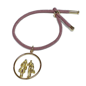 Cord Bracelet with Travelers Pendant Charm