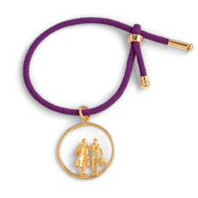 Load image into Gallery viewer, Cord Bracelet Pendant Charm in 18k gold plated
