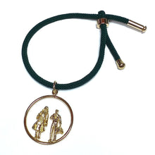 Load image into Gallery viewer, Cord Bracelet with Travelers Pendant Charm
