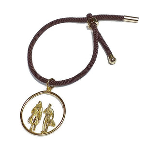 Cord Bracelet with Travelers Pendant Charm