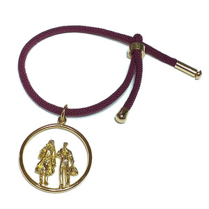 Cord Bracelet with Travelers Pendant Charm