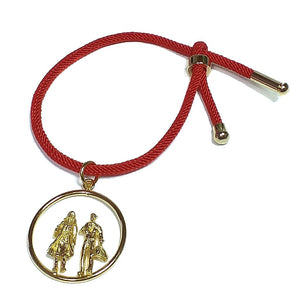 Cord Bracelet with Travelers Pendant Charm