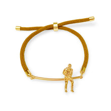 Cargar imagen en el visor de la galería, Equilibrium Cord Bracelet. Handmade jewelry. 18k gold plated over sterling silver.
