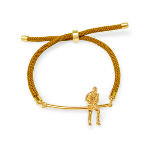 Equilibrium Cord Bracelet. Handmade jewelry. 18k gold plated over sterling silver.