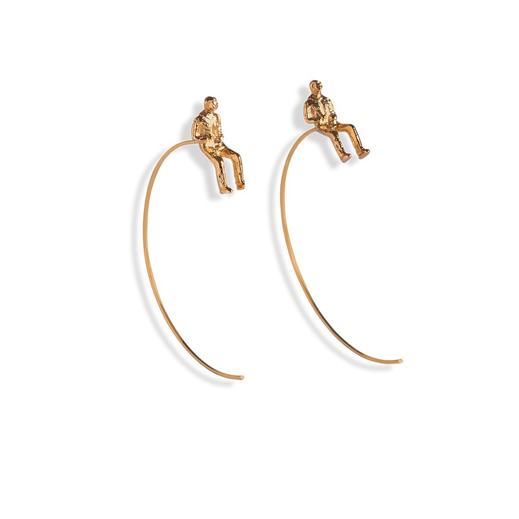 Equilibrium Gold Wire Earrings