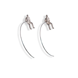 Equilibrium Silver Wire Earrings