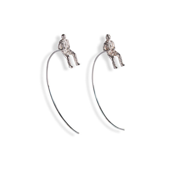 Equilibrium Silver Wire Earrings