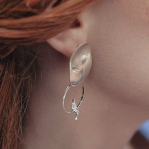 Circle of Life Silver Dangle Earrings. Handmade earrings in sterling silver.