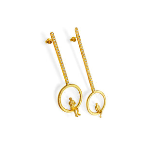Zirconia Drop Earrings